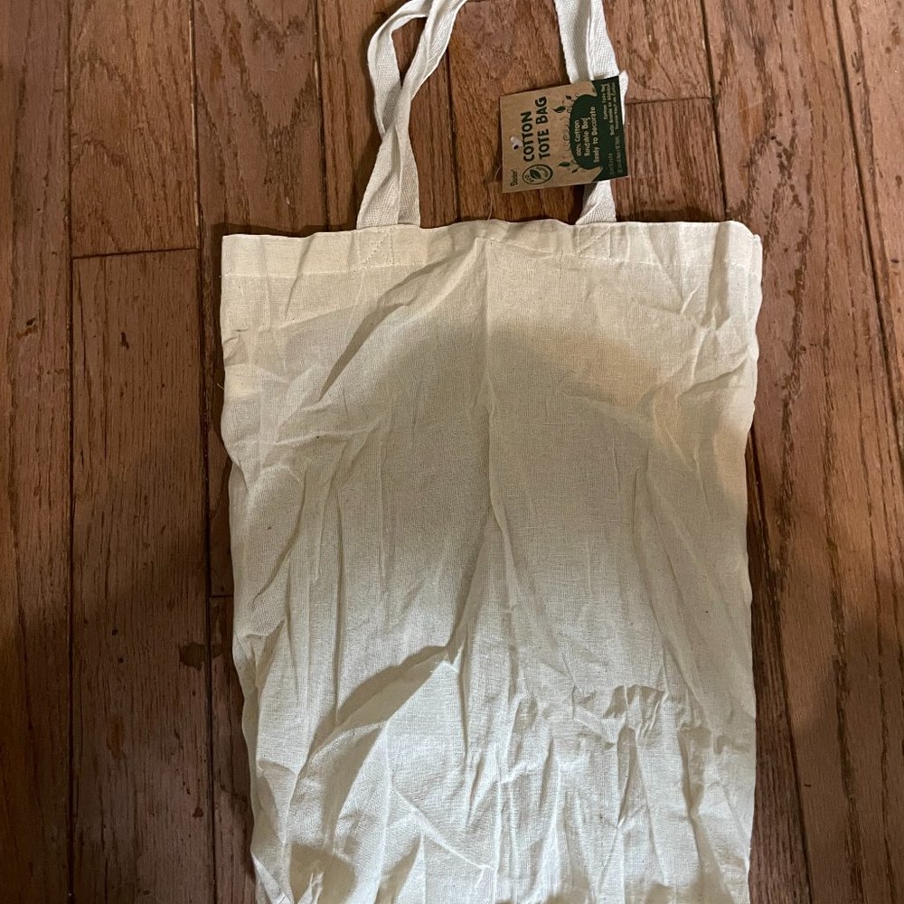 Darice 100% Cotton Tote Bag Ready to Decorate